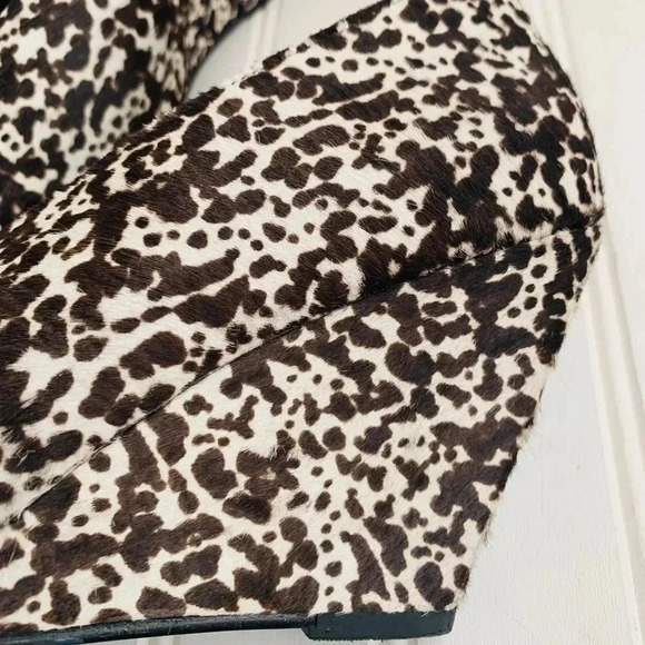 Anthropologie Pied Juste Calf Hair Wedged Booties - Picture 3 of 8